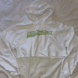 Urban Outfitters cropped white hoodie, size medium